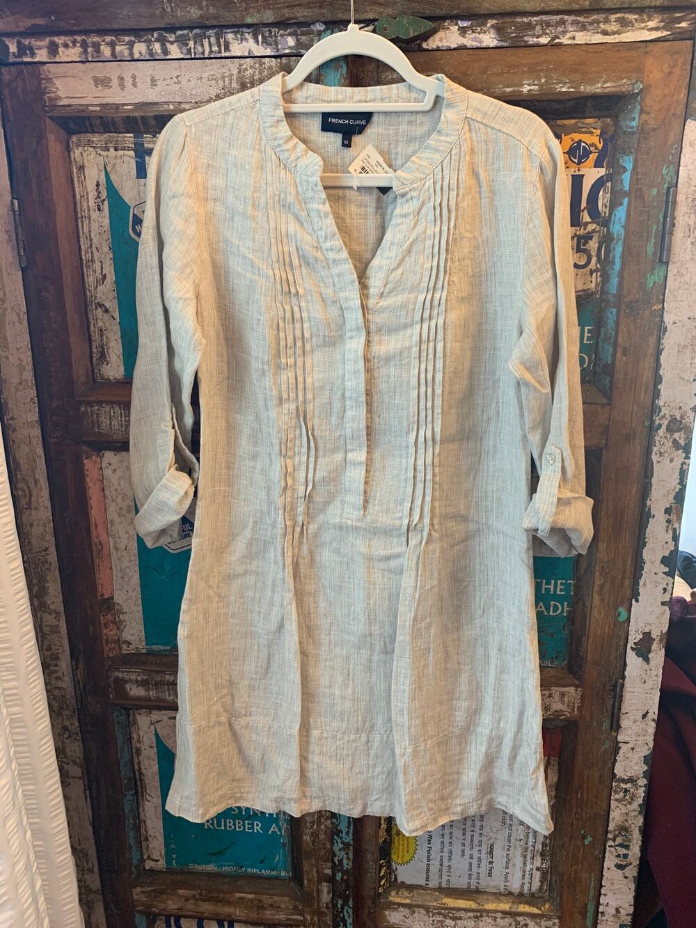 French Curve Linen dress